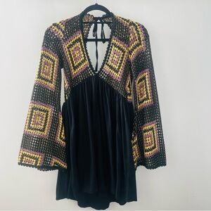 SOLD. 💜⭐️🖤Crochet Dress